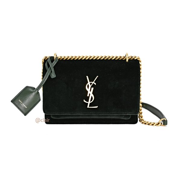Saint Laurent Handbags - Saint Laurent Monogram Sunset Small Velvet Bag